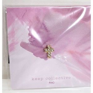 KEEP Collective Keepsake Cross Gold Charm for Stella Dot Bracelet Charm RETIRED